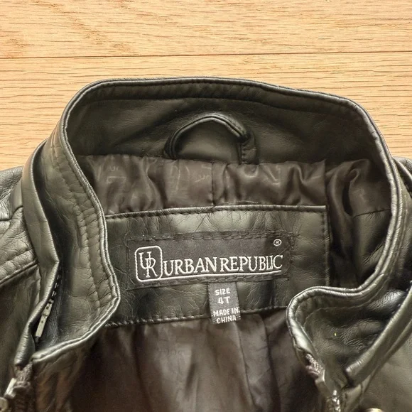 Kids Faux Leather Jacket - Picture 3 of 3